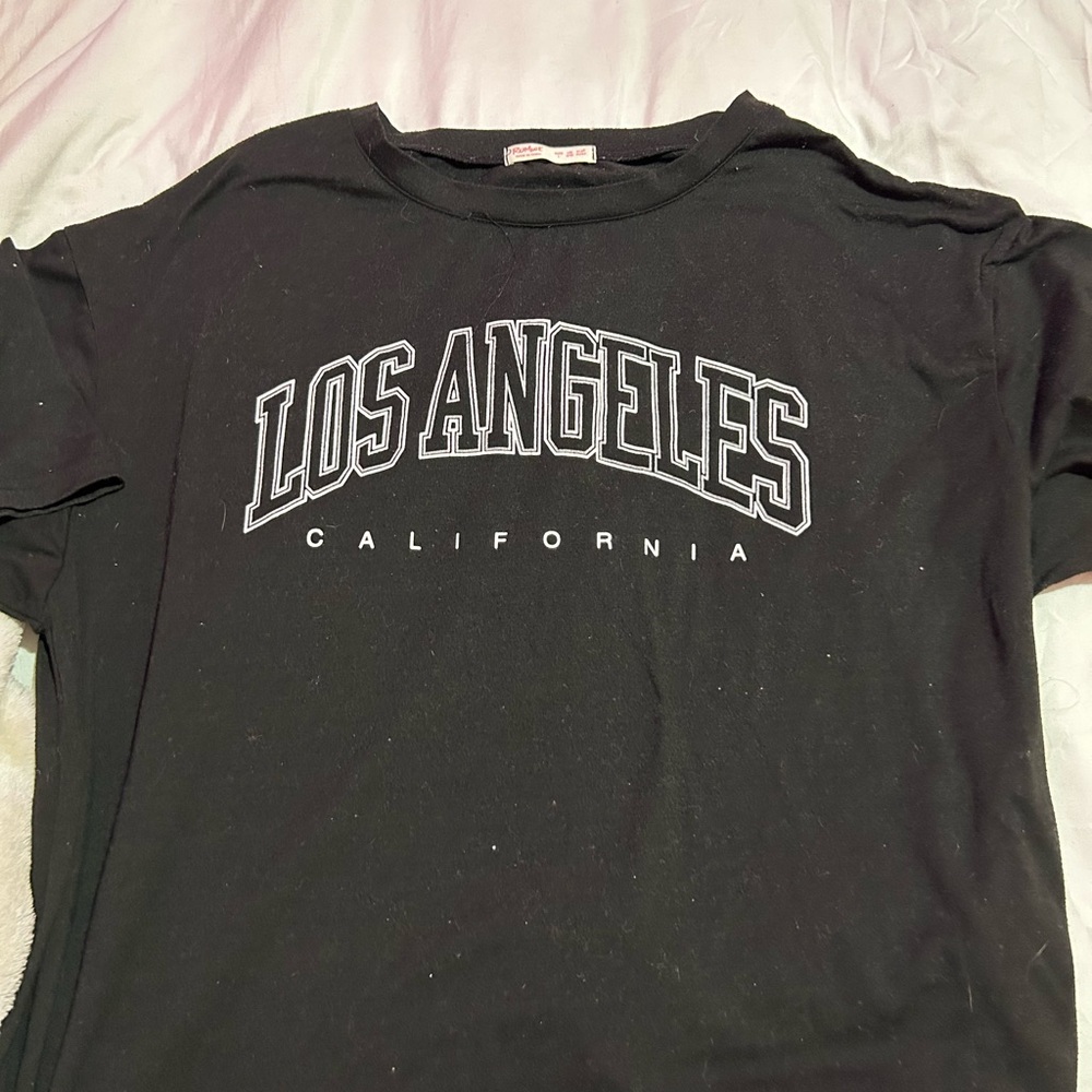 ROMWE Black LA T-Shirt